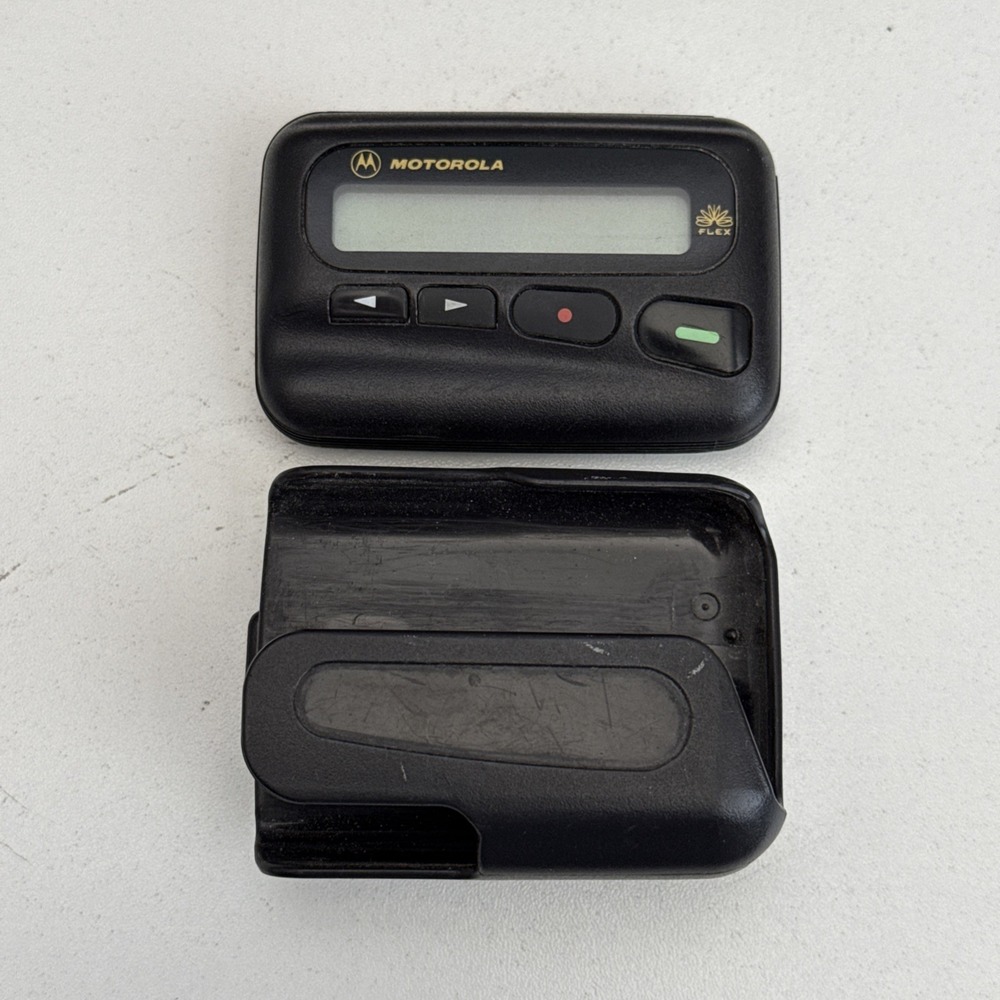 Vintage Motorola Flex Pager Beeper With Holder Clip AS IS READ‎